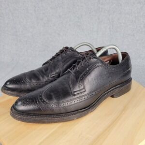 Allen Edmonds 9117 MacNeil 10.5 AA Longwing Blucher‎ Oxfords Wingtip Black Shoes
